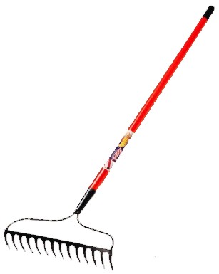 Welded Bow Rake 53 Fiberglass Handle